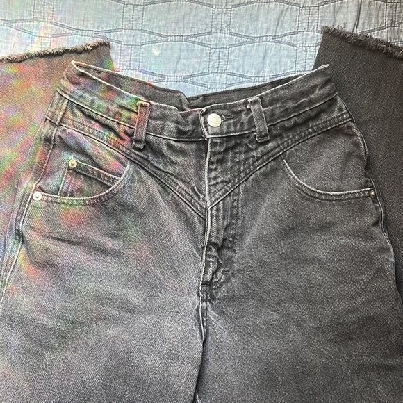 Vintage High Waisted Black Jeans - Picture 2 of 2